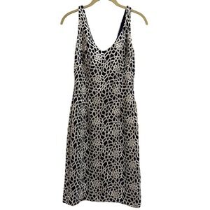 Lauren Ralph Lauren Womens Sz‎ 4 Ivory Navy Crochet Floral Lace Sleeveless Dress